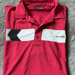 Travis Mathew Vibrant Burgundy/Red Polo with Summerlin Golf Logo on sleeve